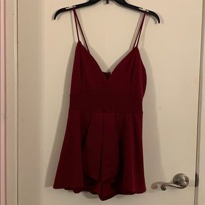 Burgundy romper